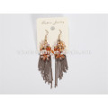 made in guangzhou inclined flower crystal big j shaped korean earrings